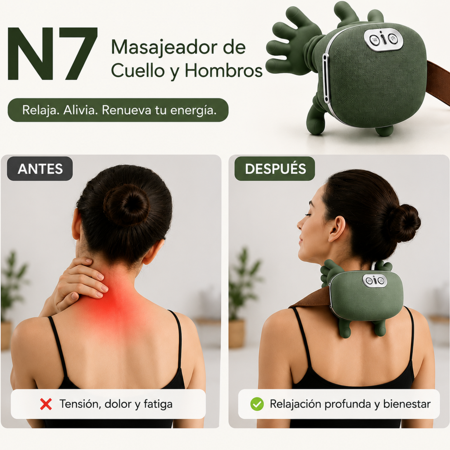 Masajeador biónico de cuello y hombros 2026 (modelo N7)